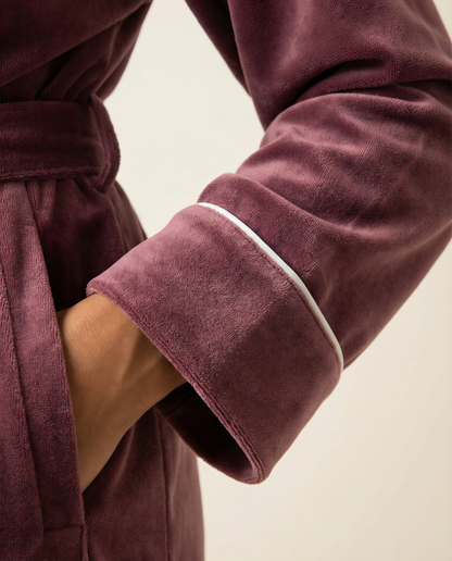 The Rosé Velvet Robe Set